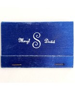 Meryl And David Wedding Vintage Matchbook Custom Reception Unstruck E78C - $24.99