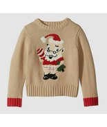 Whoopi Baby Toddler Kids Unisex Beige Holiday Santa Pullover Sweater Siz... - £18.47 GBP