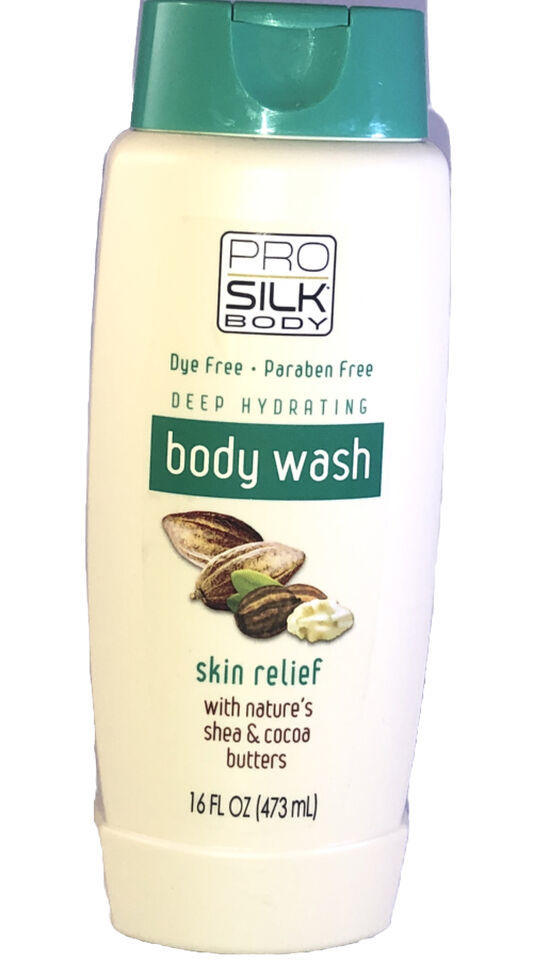 Pro Silk Body Skin Relief W Nature’s Shea & Cocoa Butters Body Wash 16oz-SHIP24H