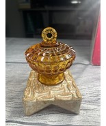 Fenton  Vintage Thumbprint Amber Honey Covered - $24.00
