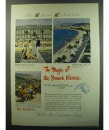 1949 Pan American Airline Ad - The magic of the French Riviera - £14.55 GBP