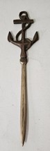 Vintage Solid Brass Nautical Anchor Letter Opener  - £7.80 GBP