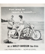 1960 Harley Davidson Motorcycle Advertisement Duo-Glide Beach Vintage DWF25 - $41.01 CAD