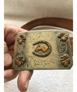 Ricardo Nickel Silver Bronze Trim Belt Buckle-32” Engraved Belt “Jody”  - €99,86 EUR