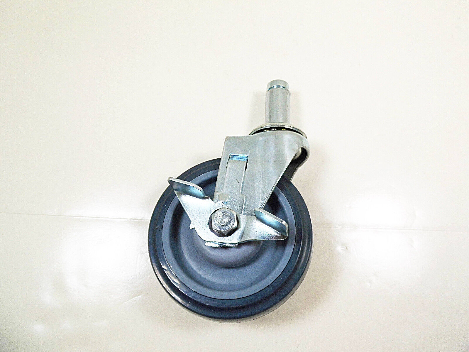 Swivel Caster Wheel with Brake 5&quot;x1-1/4&quot; Cart Bed Grip Ring Casters and ... - $14.95