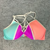 Pink Womens Bikini Small D Orange Blue Padded Victorias Secret Beach Str... - £15.40 GBP