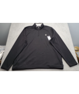 Chaps Sweater Men Tall 2XL Black Fleece Lined Long Sleeve Quarter Zip Mo... - $42.26 CAD