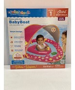 New Pool Float Swim School Perfect Fit Baby Boat Adjustable with Canopy ... - $15.00