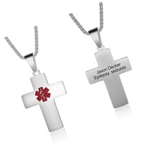 Medical Alert Necklace for Men Women Personalized - £49.00 GBP