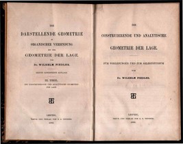 1888 Darstellende geometrie Wilhelm Fiedler Teil 3 Geometry Math German - £229.23 GBP