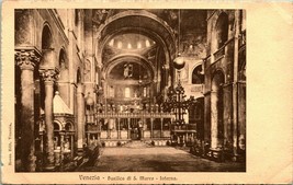 Vtg 1907-1915 Postcard Venizia Venice - Basilica di S. Marco Interno Ros... - $5.08