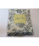 Rose Tree Calais Black Cream Floral Tailored Valance New - $28.75