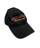 Harley Davidson Medium Black Fitted Cotton Ball Cap Embroidered Logo - $14.99