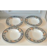 Mikasa Intaglio Garden Harvest 9 3/8&quot; Soup Bowls Set of 4  CAC29 Malaysia - $21.77