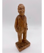 Vintage T. Marc Quebec Folk Art Wood Carving Figure Statue Man - £39.18 GBP