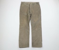 Vintage 80s Levis Mens Size 36x30 Faded Straight Leg Corduroy Pants Green USA - £92.66 GBP