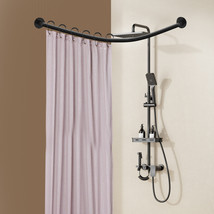 Adjustable Shower Curtain Rod Stainless Steel Bathroom Bath Pole Rail L ... - $75.04