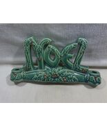 Vintage Lipper &amp; Mann Japan Ceramic Christmas Green NOEL Candle Holder  - $667.28 MXN