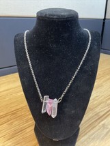 NEW Geek Freak Boutique 3 Crystal Pendant Silver Tone Necklace  KG JD - £11.76 GBP