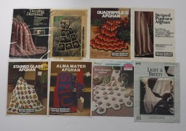 Vintage Crochet Pattern leaflets Lot of 8 Queen Anne&#39;s Lace Afghan - $7.69