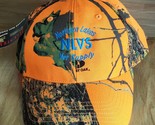 Mossy Oak Blaze Orange Camouflage Camo Adjustable Hat Flex Strap 2009 NL... - $14.24