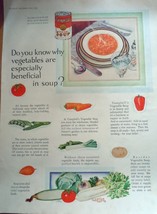 Campbell’s Vegetable Soup Magazine Advertising Print Ad Art 1929 - £5.50 GBP