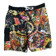 Star Wars Swim Mens Trunks Shorts Size 38 Black Mesh Liner Pockets Ties - £16.87 GBP