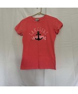 Women&#39;s Blue 84 Lakegirl Pink Tee Shirt Size Medium - $187.04 MXN