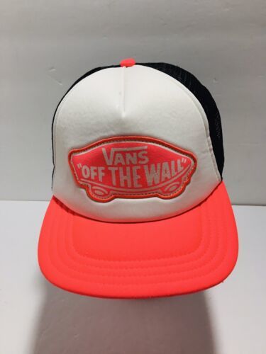 Primary image for Vans Off The Wall Black Hot Pink & White Adjustable Snapback Mesh Trucker Hat
