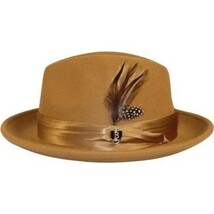 Men Bruno Capelo Dress Hat Australian Wool Crushable Fedora Giovani Un103 Camel image 4