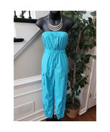 Fashion Nova Jumpsuit Womens S Blue Off Shoulder Pockets Tapered Leg Zip... - $48.48 CAD