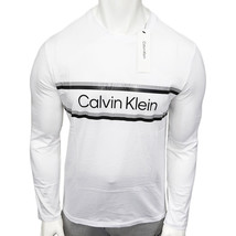 Nwt Calvin Klein Msrp $56.99 Men&#39;s White Crew Neck Long Sleeve T-SHIRT S M L Xl - £19.41 GBP