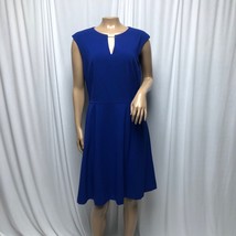 Chelsea Rose Dress Womens 8 Colbalt Blue Keyhole Sleeveless A-Line NEW - £21.86 GBP