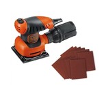 Black &amp; Decker 1/4 Sheet Finishing Sander and 10 Sandpaper Sheets, Model... - £31.42 GBP