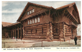 Forestry Building Lewis &amp; Clark Exposition Portland Oregon Postcard - £7.90 GBP