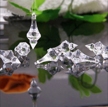 Wholesale Clear Acrylic Crystal Beads Pendant Wedding Chandelier Curtain Decor - £6.94 GBP+