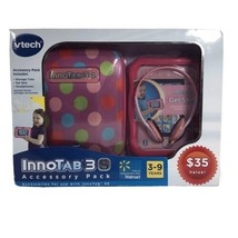 Vtech Innotab 3s Accessory Pack Pink Polka Dot Gel Skin Headphones Stora... - £15.80 GBP