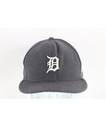 Vintage New Era Old English D Detroit Tigers Baseball Fitted Hat Gray 7 3/4 - $546.95 MXN