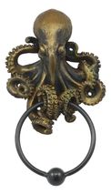 Octopus Kraken Warrior Decorative Resin Door Knocker Figurine - $30.98