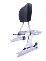 JMEI Detachable Skull Backrest Sissy Bar Tapered Luggage Rack 4 Harley F... - £137.05 GBP