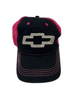 Infinity Headwear Chevy Logo Bling Hat Cap Size OS  Pink White Black Cotton - £12.01 GBP