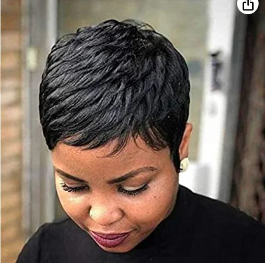 BeiSDWig Heat Resistant Synthetic Wigs for Black Women Short Pixie Cut Hair Wi - £18.18 GBP