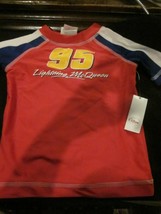 WDW Disney Store Lightning McQueen Boy&#39;s Swim Top Size XXS 2 - 3 New Wit... - £7.95 GBP