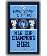 New York City FC MLS Cup Champions Soccer Flag 90x150cm 3x5ft Fan Best B... - €12,42 EUR