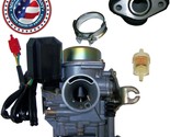 fit 20mm Jackel 50cc 50 Carburetor &amp; Intake Manifold Boot Scooter Moped ... - $34.59