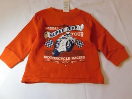 The Children's Place Baby Boy's Long Sleeve Waffle Shirt Size Variations Orange - $12.86