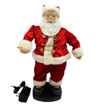 Rockn&#39; to Christmas Santa Claus Animated Dances 16&quot; Tall Musical Works Vintage - £35.95 GBP