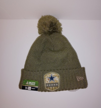 New Era Women&#39;s Beanie NFL Dallas Cowboys Salute to Service Green USA Knit Hat - £19.40 GBP