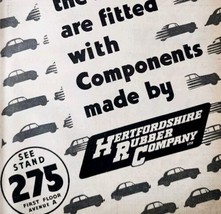 1954 Hertfordshire Tires Earls Court Advertisement Motor Show Automobili... - $24.99
