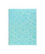 Yoobi 2025-2026 Monthly Planner 8.5x11 Teal Holographic Smiley - $196.77 MXN